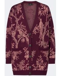 Etro - Floral Jacquard Wool-Blend Cardigan - Lyst