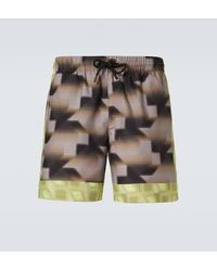 Dries Van Noten - Printed Swim Trunks - Lyst