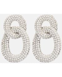Self-Portrait - Crystal-Embellished Drop Earrings - Lyst