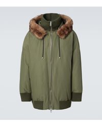 Loewe - Shearling-Trimmed Technical Puffer Coat - Lyst