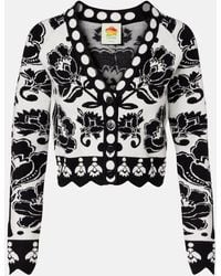 FARM Rio - Floral Arabesque Jacquard Cardigan - Lyst