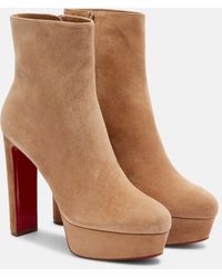 Christian Louboutin - Bottines Loo 130 En Daim - Lyst