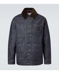 Loewe - Denim Jacket With Logo Patch - Lyst