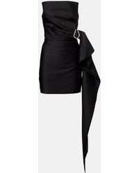 Roland Mouret - Draped Strapless Taffeta Minidress - Lyst