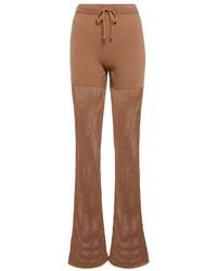 Nanushka - Kaela Crochet High-Rise Flared Pants - Lyst