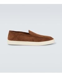 Giorgio Armani - Galleria 3 Suede Loafers - Lyst