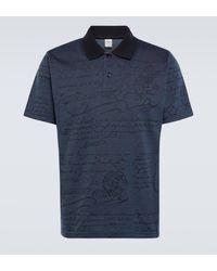 Berluti - Scritto Cotton Pique Polo Shirt - Lyst