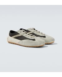 McQueen - Boxe Suede-Trimmed Sneakers - Lyst