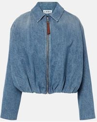 Loewe - Draped Denim Jacket - Lyst