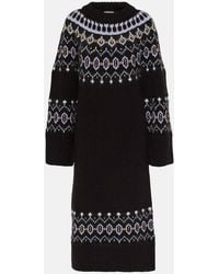KHAITE - Rivka Fair Isle Cashmere-Blend Midi Dress - Lyst