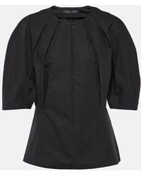 Proenza Schouler - Georgia Pleated Cotton Poplin Top - Lyst