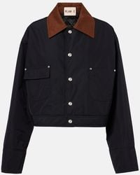 Plan C - Cropped Twill Jacket - Lyst