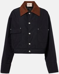 Plan C - Cropped Twill Jacket - Lyst