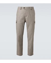 Brunello Cucinelli - Wool Tapered Pants - Lyst
