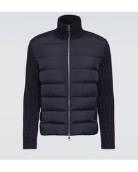 Moncler - Cotton And Wool Down Jacket - Lyst