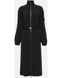 Moncler - Belted Technical Midi Dress - Lyst