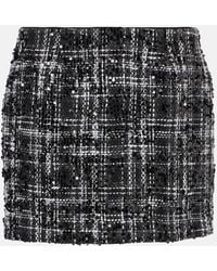 ROTATE BIRGER CHRISTENSEN - Sequined Boucle Miniskirt - Lyst