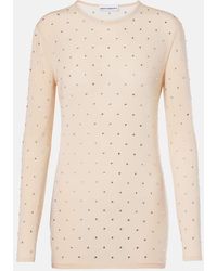 Rabanne - Crystal-Embellished Semi-Sheer Top - Lyst