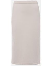 Max Mara - Jupe Midi Alice En Laine Melangee - Lyst