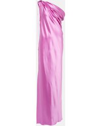 Max Mara - Elegante Opera One-shoulder Silk Gown - Lyst
