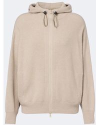 Brunello Cucinelli - Wool, Cashmere, And Silk Zip-Up Cardigan - Lyst
