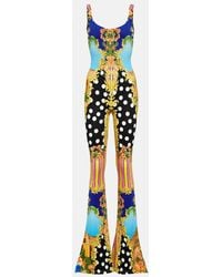 Versace - Medusa Palm Springs Flared Jumpsuit - Lyst