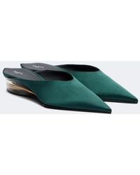 Alaïa - Invisible Satin Wedge Mules - Lyst