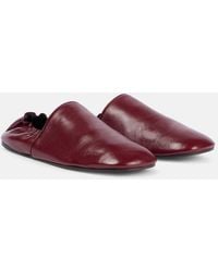 KHAITE - Banks Leather Slip-On Shoes - Lyst