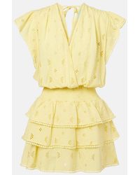Melissa Odabash - Jess Crochet-Trimmed Cotton Minidress - Lyst