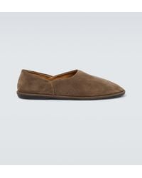 The Row - Slippers Canal in suede - Lyst