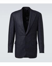 Thom Sweeney - Checked Wool And Silk Blazer - Lyst