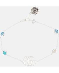 Gucci - GG Marmont Flower Sterling Silver Bracelet - Lyst