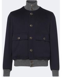 Brunello Cucinelli - Virgin Wool Blouson Jacket - Lyst