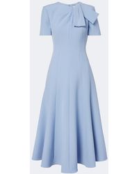 Roland Mouret - Bow-Detail Crepe Cocktail Dress - Lyst