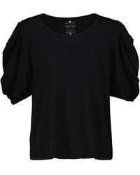 Velvet Camiseta Kiera de punto de algodón - Negro