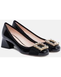 Roger Vivier - Tres Vivier Embellished Patent Leather Pumps - Lyst