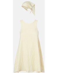 Montce - Betsie Gingham Minidress And Scarf Set - Lyst