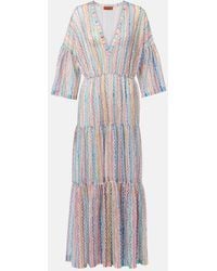 Missoni - Zigzag Sheer Tiered Beach Dress - Lyst