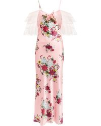 Rodarte Embellished Floral Maxi Dress - Pink
