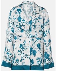Erdem - Floral Silk Pajama Shirt - Lyst