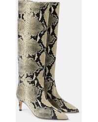 Paris Texas - Stiletto 60 Snake-effect Leather Knee-high Boots - Lyst