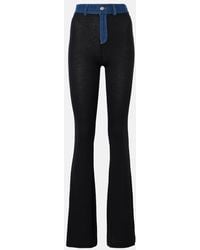 Coperni - Pantaloni Flared A Vita Alta Con Jeans - Lyst