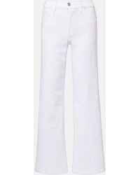 FRAME - Le Slim Palazzo High-Rise Wide-Leg Jeans - Lyst