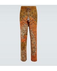Alanui - Bandana Piquet Jacquard Cotton Pants - Lyst