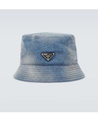 Prada - Hut aus Denim - Lyst