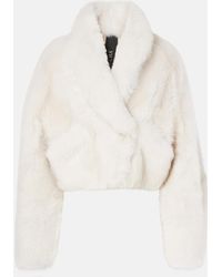 Blancha - Jacke Aus Shearling Mit Leder - Lyst