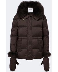 Yves Salomon - Set Of Calf-Hair Trimmed Down Jacket And Gloves - Lyst