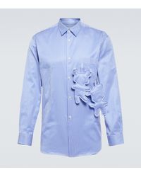 Mens Clothing Shirts Casual shirts and button-up shirts Comme des Garçons Cotton Stripe Shirt in Blue for Men 