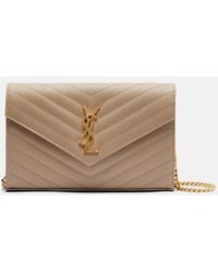 Saint Laurent - Cassandre Matelasse Leather Wallet On Chain - Lyst