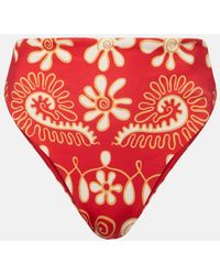 Cala De La Cruz - Lulu Printed High-Rise Bikini Bottoms - Lyst